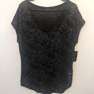 Metallic gray top sz L NWT